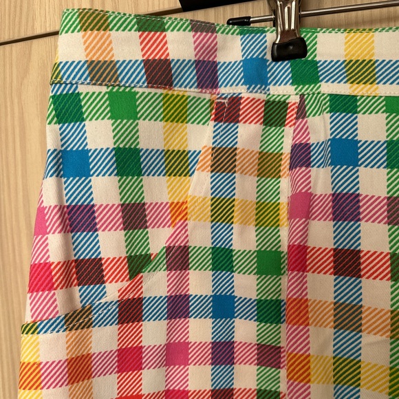 Smak Parlour Rainbow Gingham Mini Skirt NWOT - Picture 2 of 6